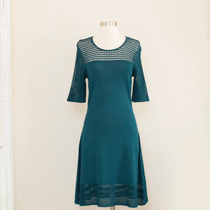 Nanette Lepore Open Crochet Trim Dress M